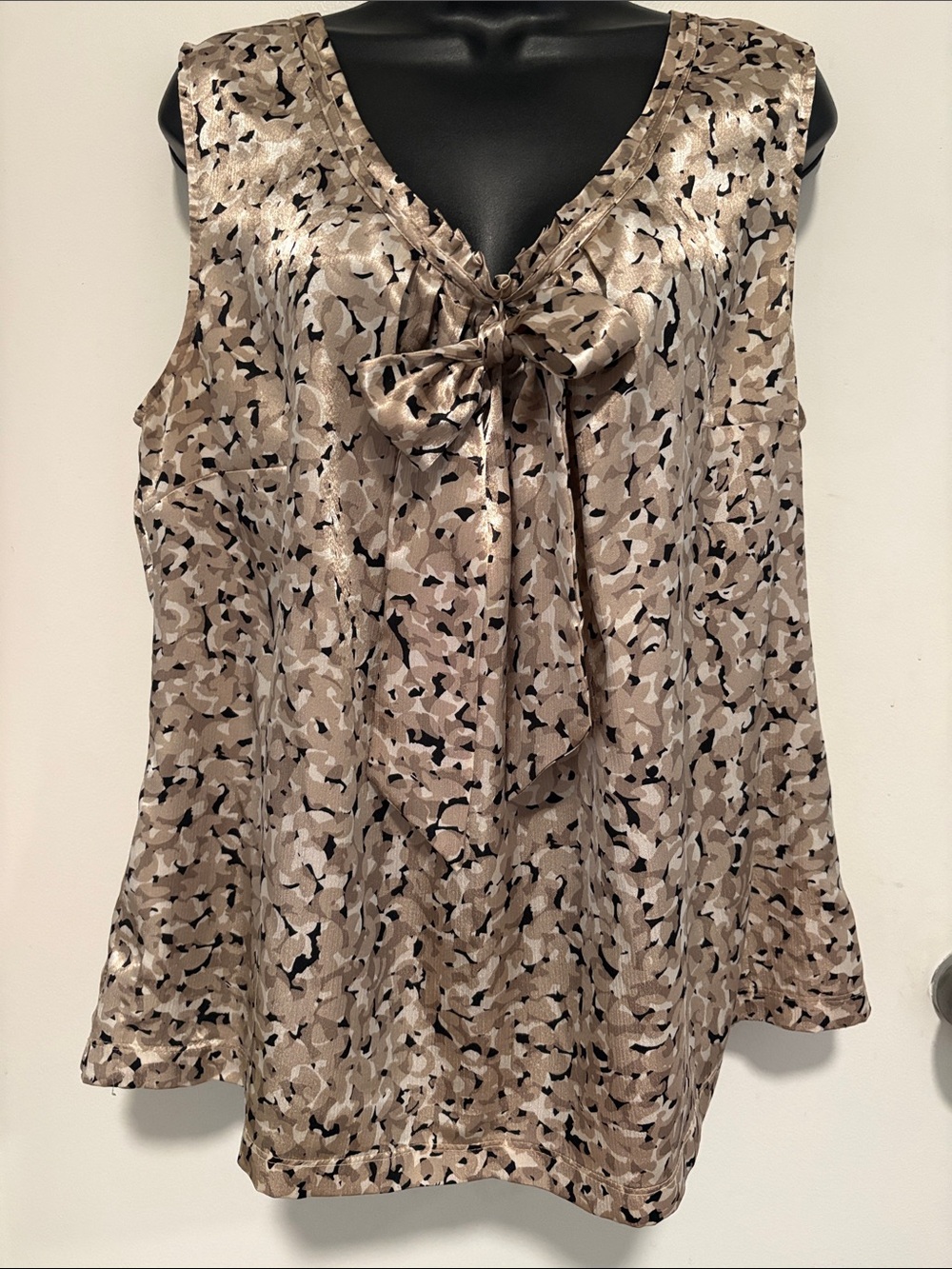Lane Bryant Sleeveless Tie-Neck Blouse